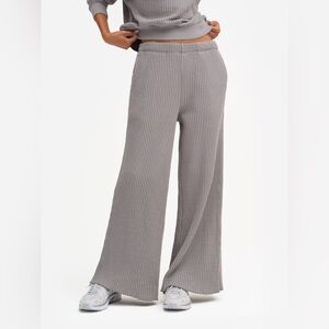NWOT Organic Waffle Wide Leg Sweatpant in limited edition basalt